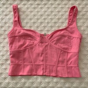 Pretty little thing pink corset top *NWT*